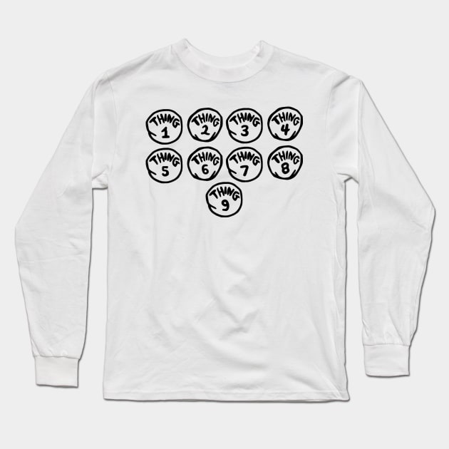 Thing 1 2 3 4 5 6 7 8 9 Long Sleeve T-Shirt by JAFARSODIK